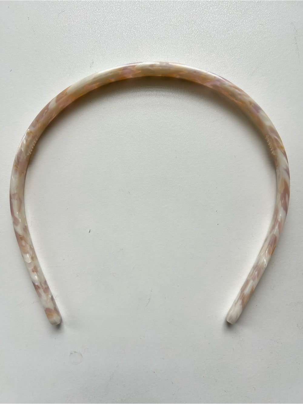 J Crew Marbled Irridescent Pearl Cream Thin Headband